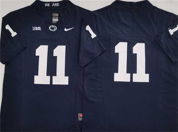 Mens Penn State Nittany Lions #11 Abdul Carter Navy 2024 F.U.S.E. No Name Stitched Jersey